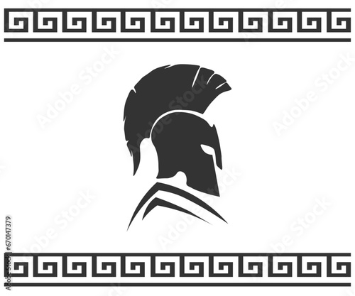 Spartan military helmet icon vector ilustration.