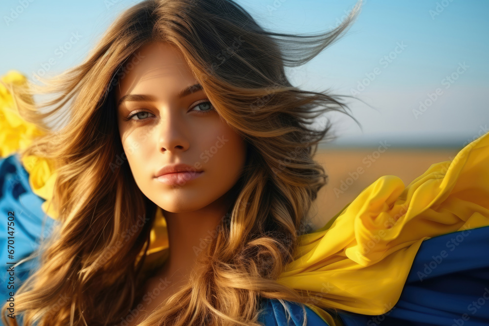 Fototapeta premium Portrait of a young Ukrainian woman