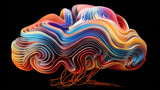 Colorful Abstract Brain