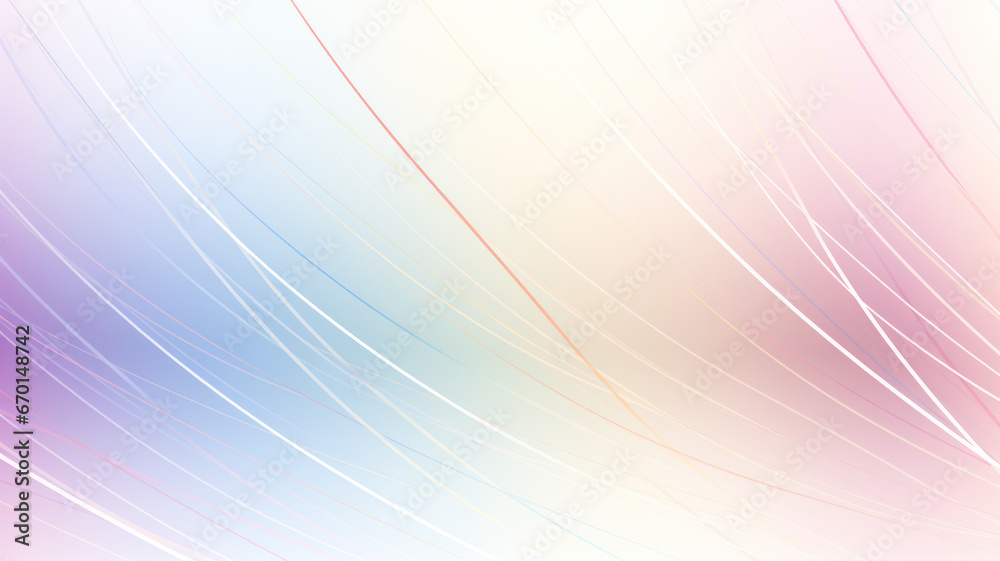 Fototapeta premium Delicate Pastel Lines on White Background
