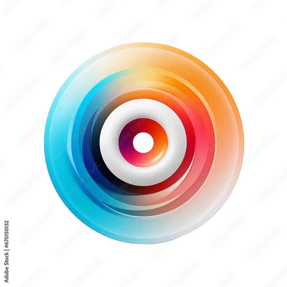Futuristic modern circle icon design, transparent background, Generative AI Futuristic modern circle icon design, transparent background, Generative AI