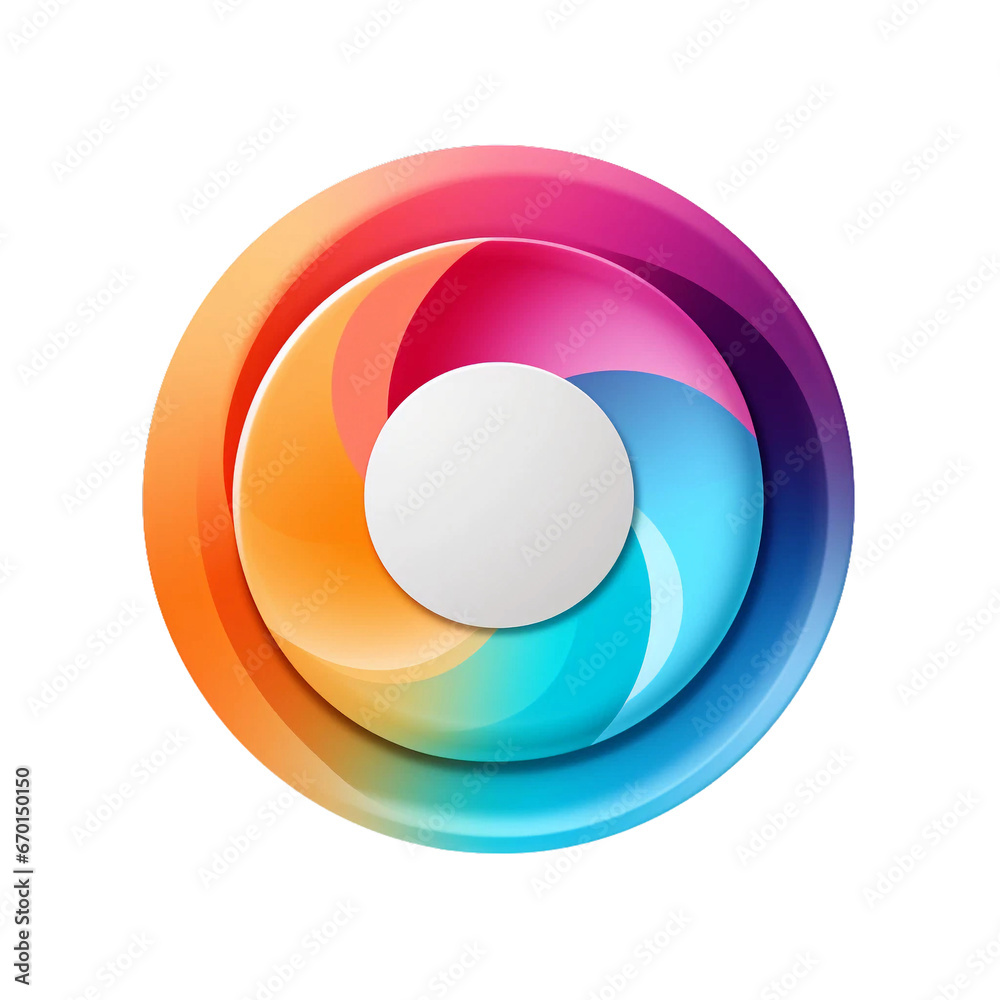 Futuristic modern circle icon design, transparent background, Generative AI Futuristic modern circle icon design, transparent background, Generative AI