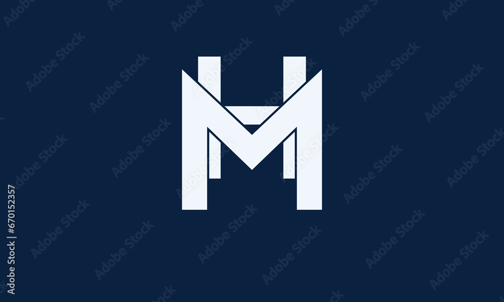 Luxury letter MH , HM logo design vector template Luxury letter MH , HM logo design vector template