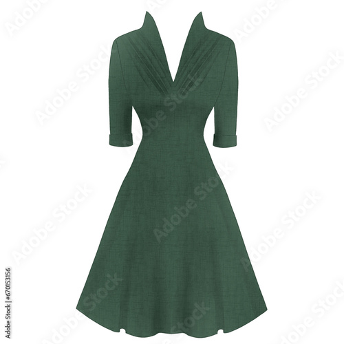 Dress fashiom sketches illustration for modeling