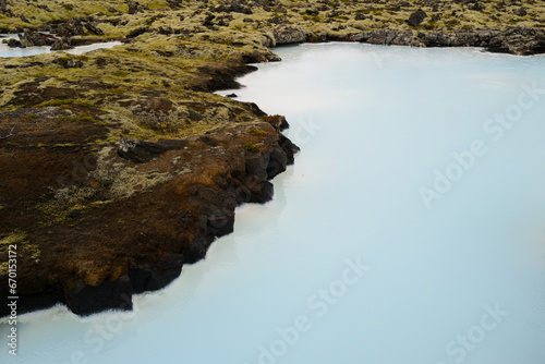Blue water in the blue lagoon in Iceland