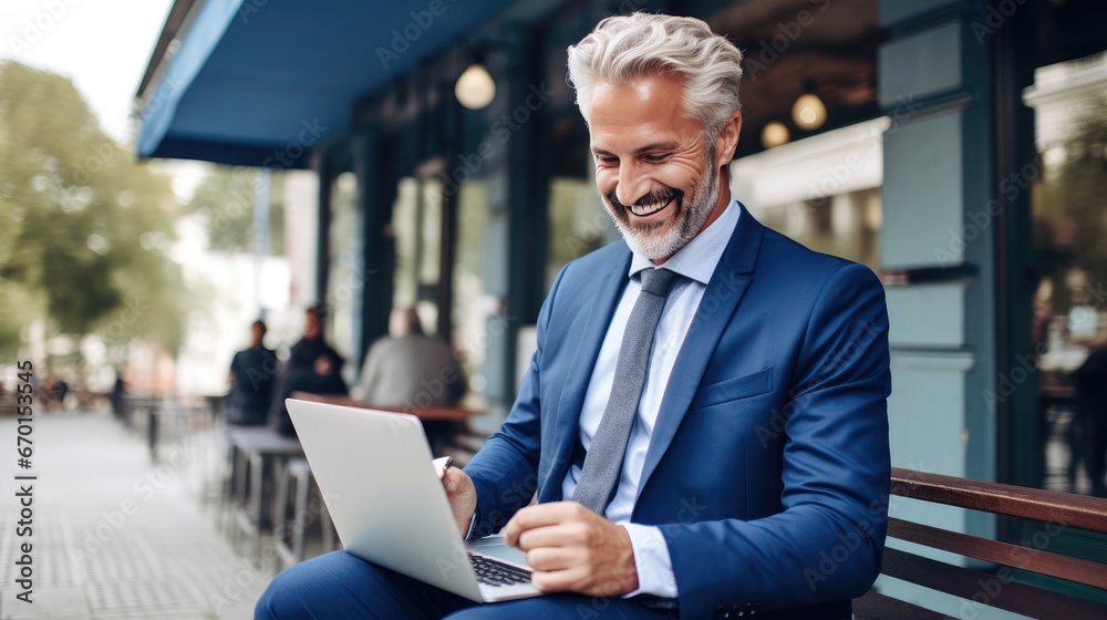 freelancer dressed in elegant suit working on project freelancer dressed in elegant suit working on project