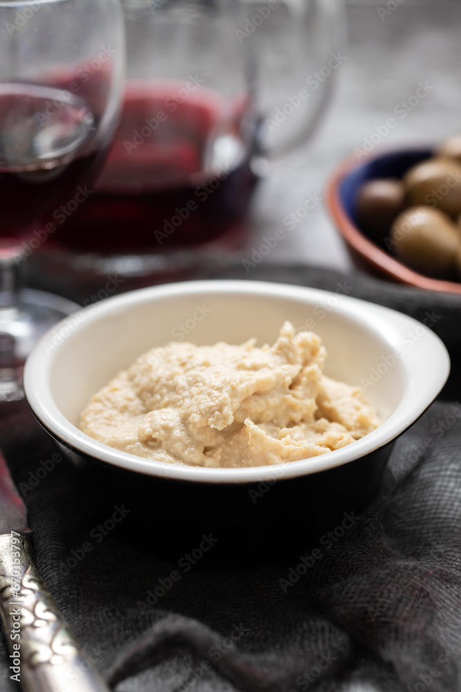 Hummus. Large bowl of homemade hummus , middle east food Hummus. Large bowl of homemade hummus , middle east food