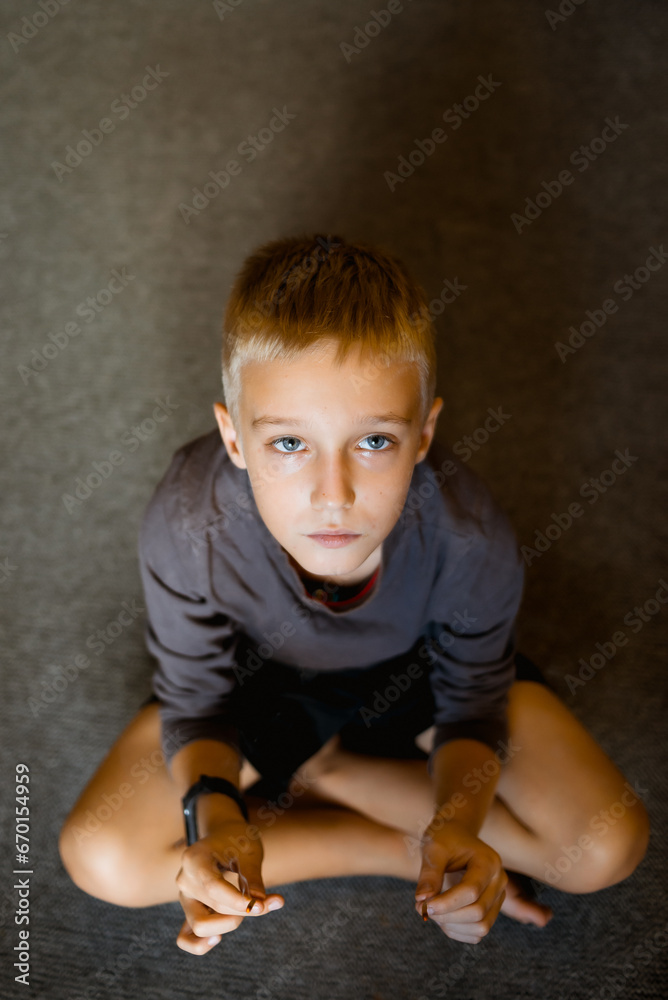 Fototapeta premium little child playing with toy