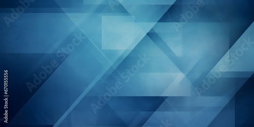 modern abstract blue background design with layers of textured white transparent material in triangle diamond and squares shapes in random geometric pattern.

