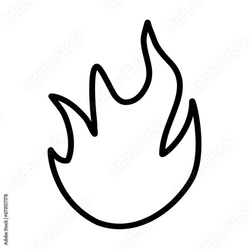 Fire Vector Icon Lines 