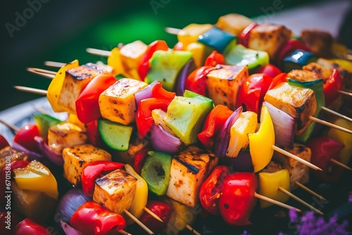 Bold and Vibrant Skewers: A Fusion of Tofu, Vegetables, and Indigenous Culture © Prisme Productions