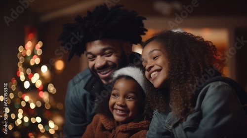 Celebrating Together: Festive Home Decorations Bring Joy to Black Christmas Family