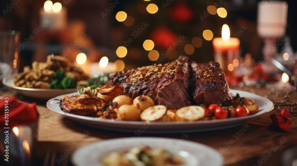  Christmas Beef Dinner with AI Generated Pride