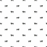 seamless pattern drawn by hand. cute cow with bow and can. farm rural life rustic style for printing on textiles, packaging, scrapbooking.