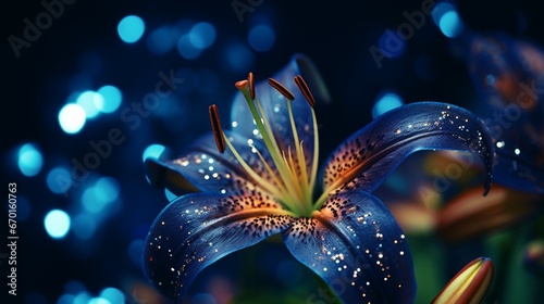 A mesmerizing close-up of a Starry Night Lily in full ultra HD, high resolution 8K. © Anmol