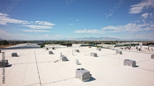 HVAC units on flat rooftop / Bountiful, Utah, United States