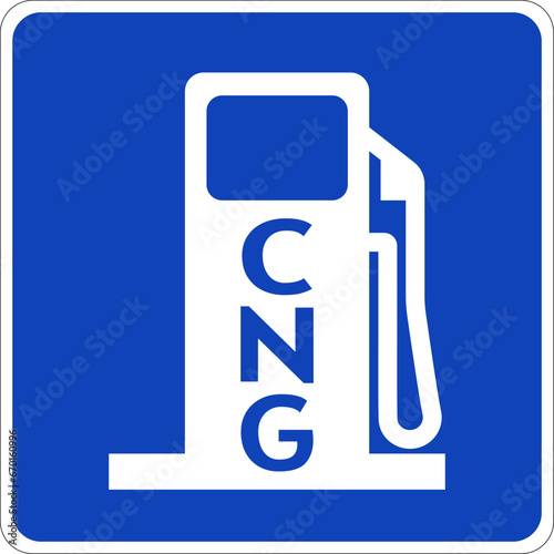 Alternative Fuel - Compressed Natural Gas Traffic Sign