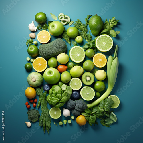 Healthy vegan vegetarian food, green food