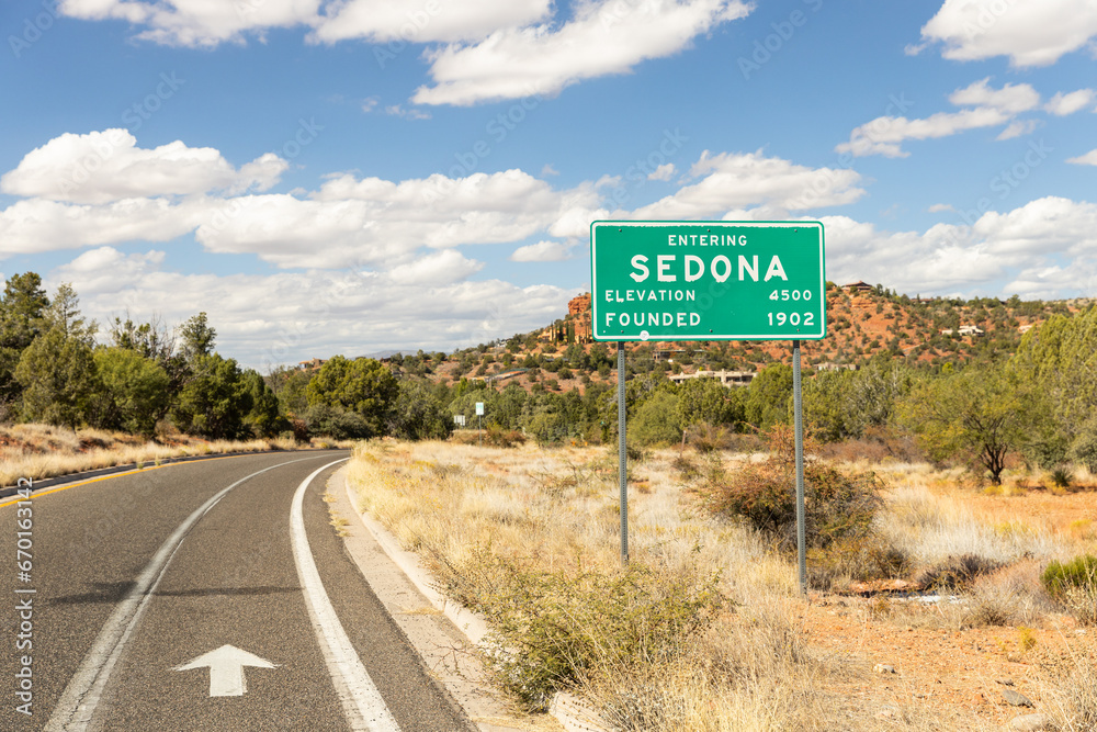 Sedona is a beautiful city on the outskirts of Flagstaff with red rock formations, canyons, and hip shops in the downtown area.