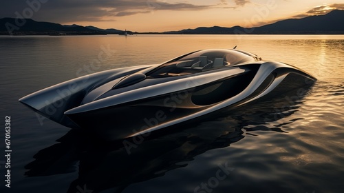 Futuristic yacht © OLKS_AI