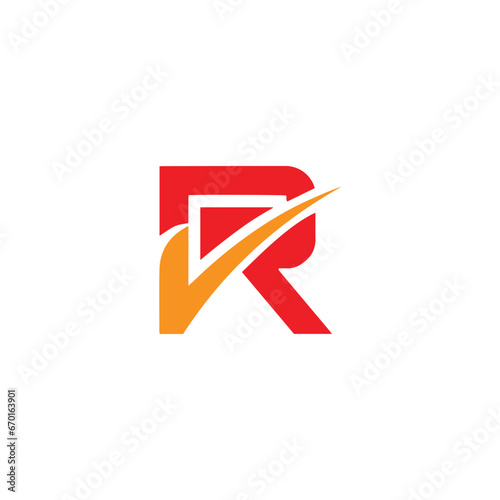 letters rv and rx logo design vector