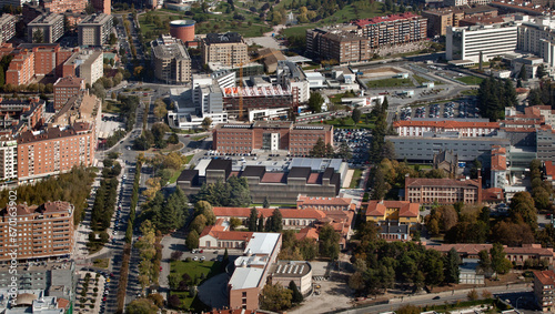 Aerial View Of Biomedical Research Centre Surrounded By Residential Buildings