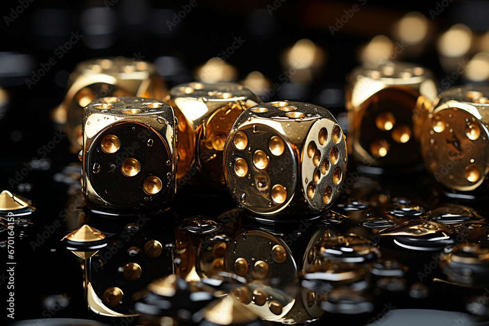 dice balls on a clear table dice balls on a clear table