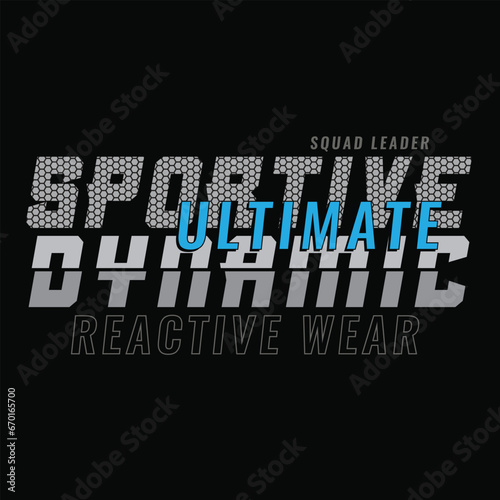 Vectorel Sportswear typography   illustration for t shirt. 