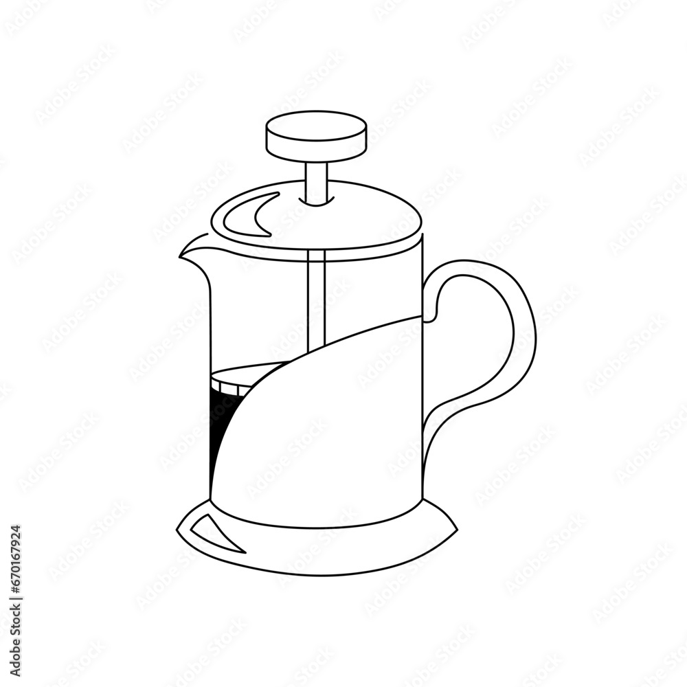 Obraz premium teapot with tea isolated on white