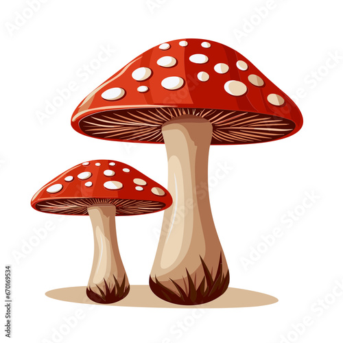 fly agaric isolated on white svg