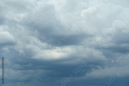 Fototapeta Naklejka Na Ścianę i Meble -  Stormy rain clouds with shades of blue and gray.