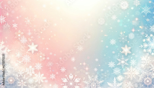 Winter background with snowflakes. Christmas and New Year concept. Geneative ai. © Irina