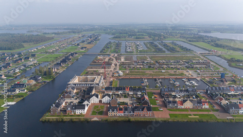 Blauwestad village in the municipality of Oldambt in the Netherlands on the east bank of the Oldambtmeer in the east of the province of Groningen in the Netherlands