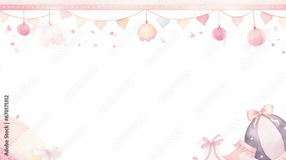 Baby shower graphics with copy space