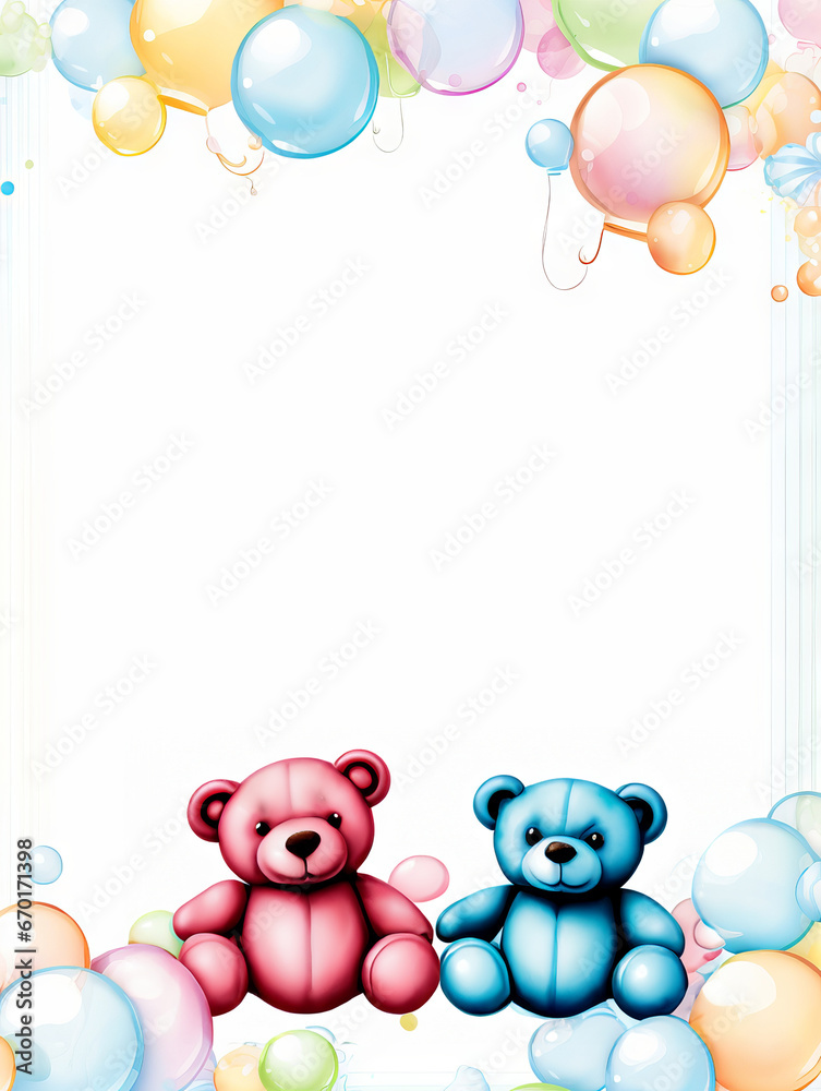 Baby shower graphics with copy space