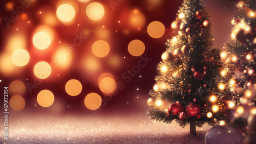Christmas and New Year, Blurred Bokeh Background