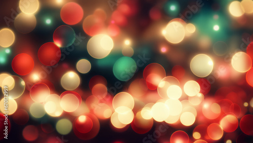 Christmas and New Year Festive Bokeh: Sparkling Holiday Greetings Background