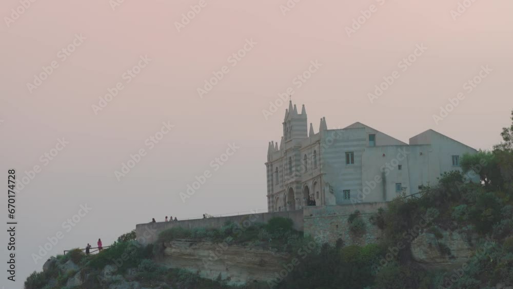 Santuario di Santa Maria in Tropea. Church on an island Santuario di Santa Maria in Tropea. Church on an island