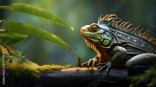 iguana on a branch