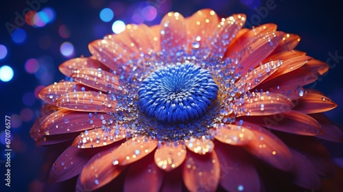 A breathtaking  high-detailed 8K image of a sparkling Gemstone Gerbera  with radiant colors and intricate patterns.