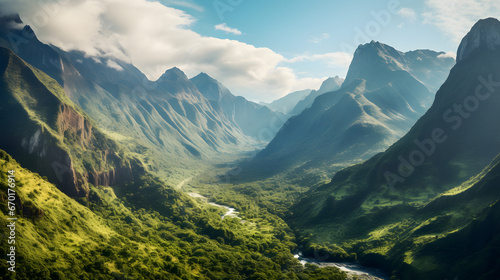 Tropical mountains in South America photo