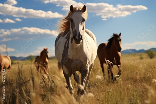 Horses in the grassland.