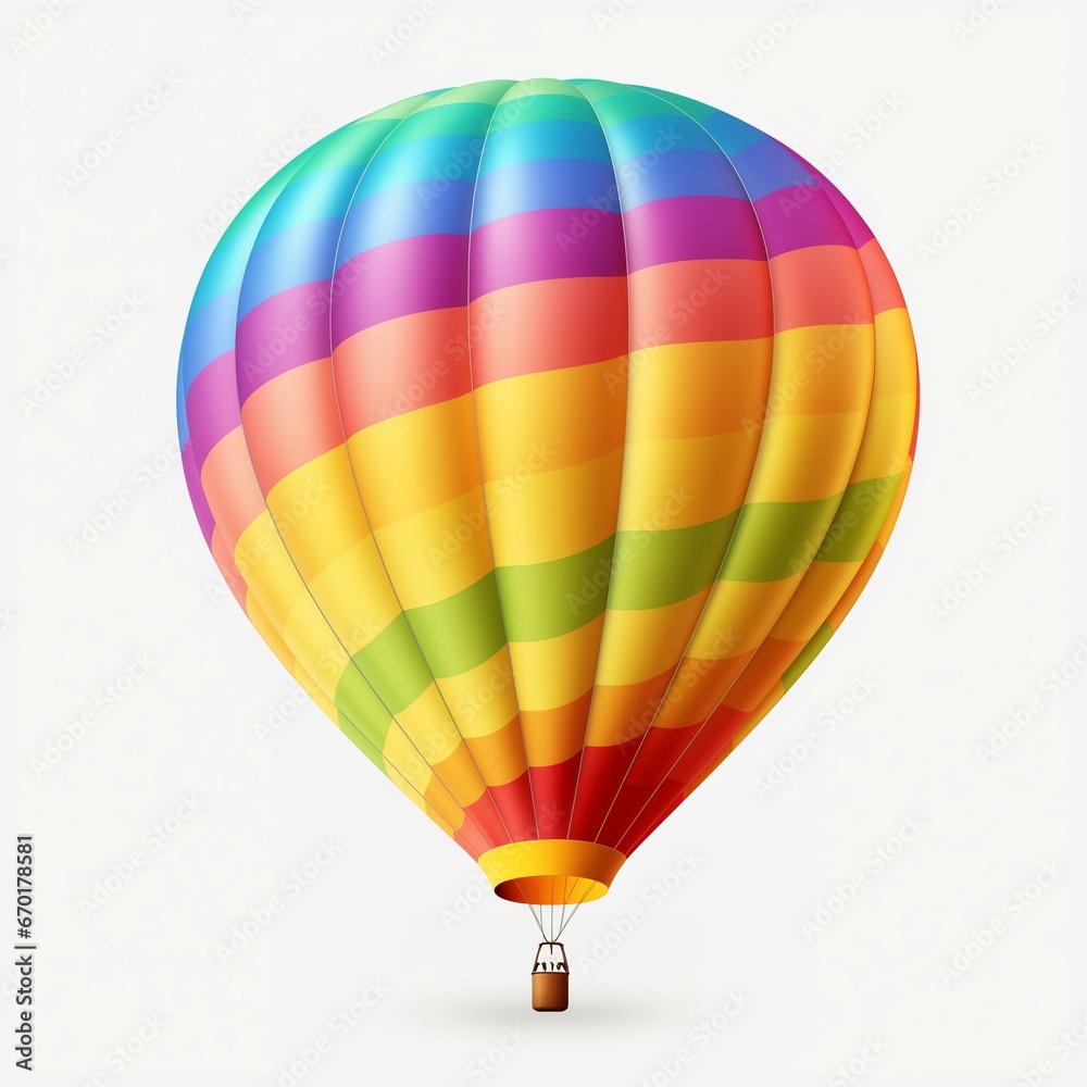 Naklejka premium multicolor air baloon, on white background