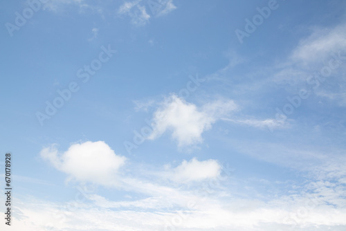 Fototapeta Naklejka Na Ścianę i Meble -  Blue sky with white light clouds. Cloud texture, background.