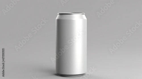 3d Mokup of soda or beer can on surface isolated