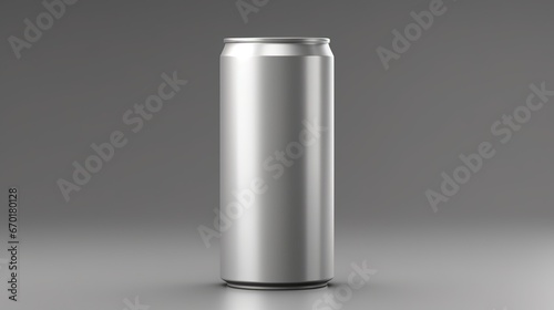 3d Mokup of soda or beer can on surface isolated