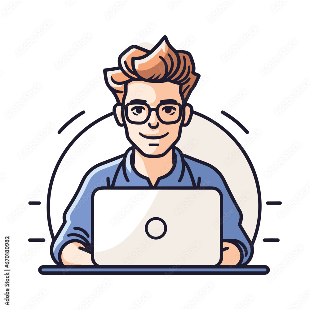 illustration of web development programmer and coding website illustration of web development programmer and coding website