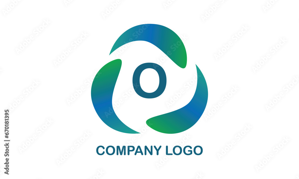 Obraz premium Modern, simple, colorful letter O logo. Vector monogram template, company brand, emblem, sign