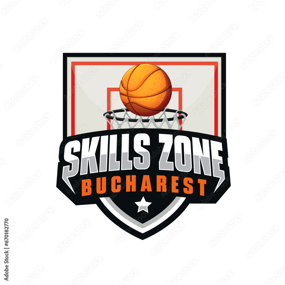 Basketball sports logo