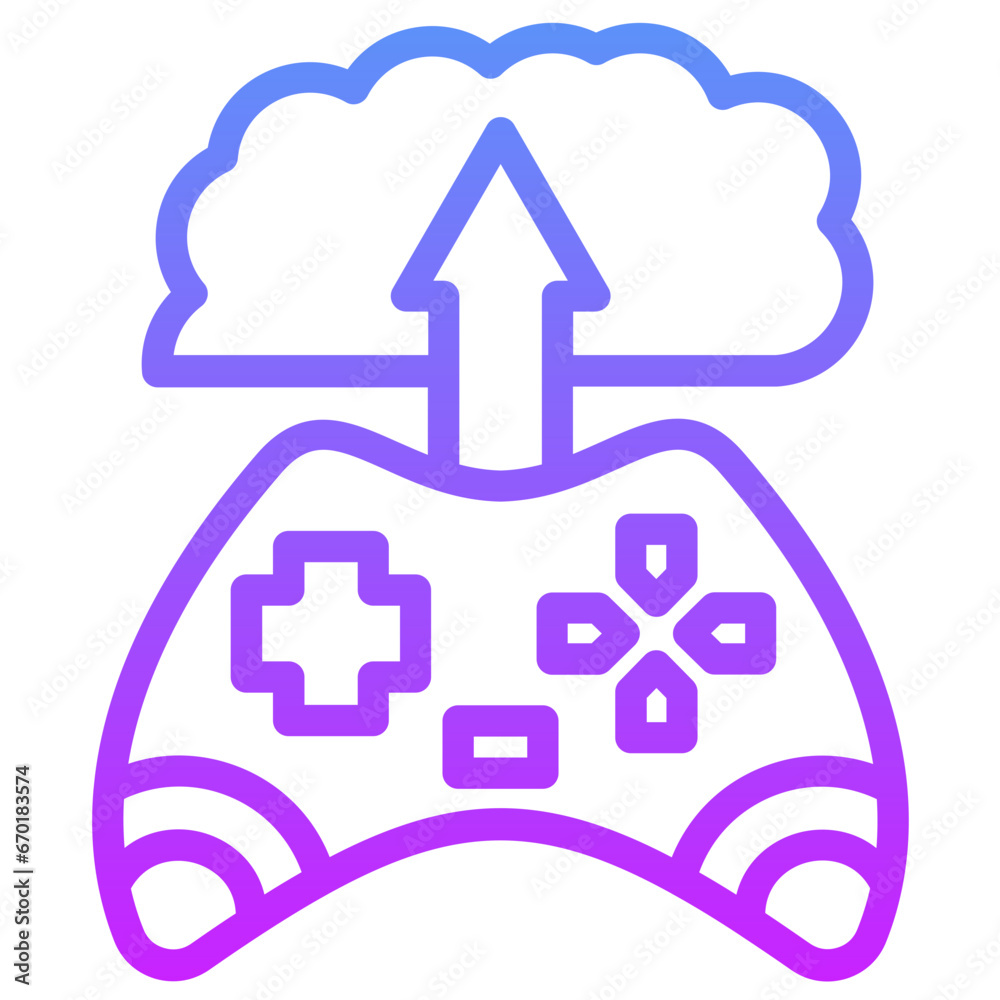 Cloud Game Icon Cloud Game Icon